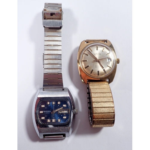 565 - Two 1970's mechanical gentlemen's wrist watches by Sekonda & Corvette