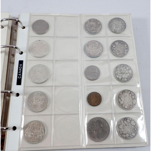 586 - Two world coin albums 20th century containing: album Mont Samleren, examples: Denmark, Norway & Swed... 