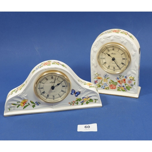 60 - Two Aynsley Cottage Garden clocks