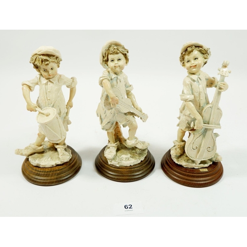 62 - Three Capodimonte figures of children