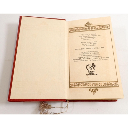 630 - Gandhi - silk bound book published by The Impact India Foundation, boxed