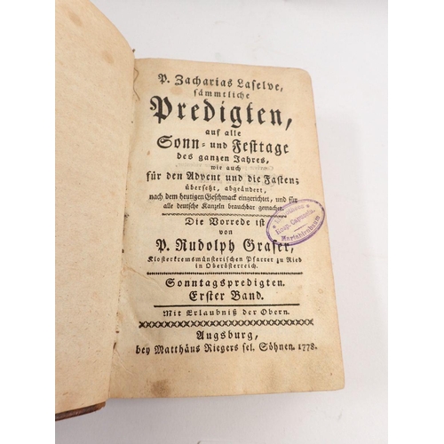 632 - An 18th century German religious book, 1778 leather bound