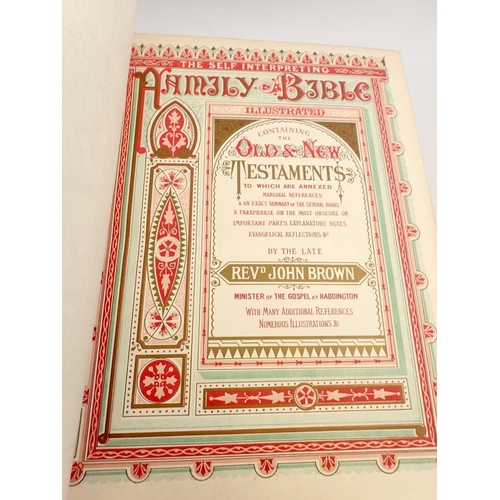 647 - The Self Interpreting Family Bible by the late Rev John Brown with colour plates