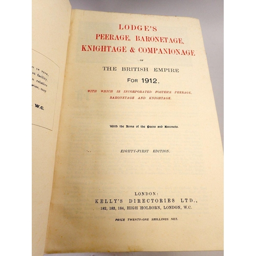 668 - 1912 Lodges Peerage Baronetage & Knightage