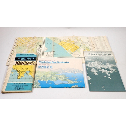 673 - A collection of Hong Kong maps and ephemera dating from the 1970's including maps of Hong Kong, Kowl... 