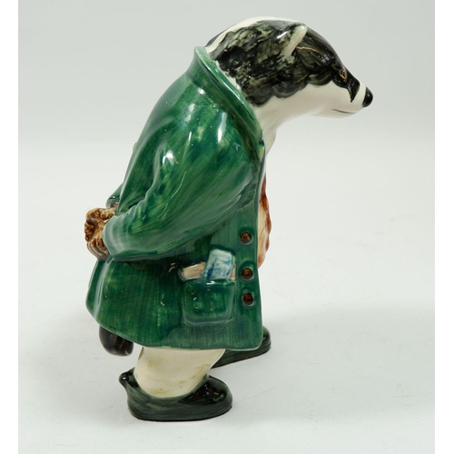 68 - A Rye Cinque Ports pottery figure of 'Lord William Badger' initialled JR, 20cm tall