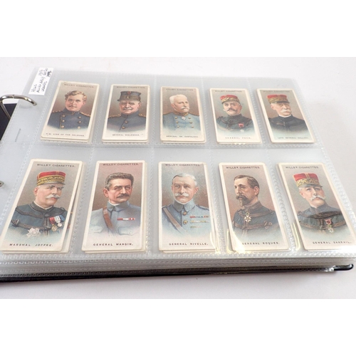 685 - An album of cigarette cards, sets and part sets, cat value £800 including Lea's Old English Pottery ... 