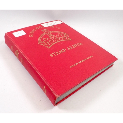 686 - A George VI Commonwealth stamp album, over 1700 stamps mint/unmounted, cat value £8,500