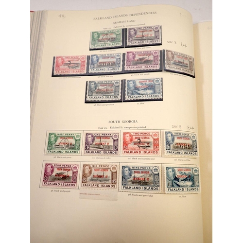 686 - A George VI Commonwealth stamp album, over 1700 stamps mint/unmounted, cat value £8,500