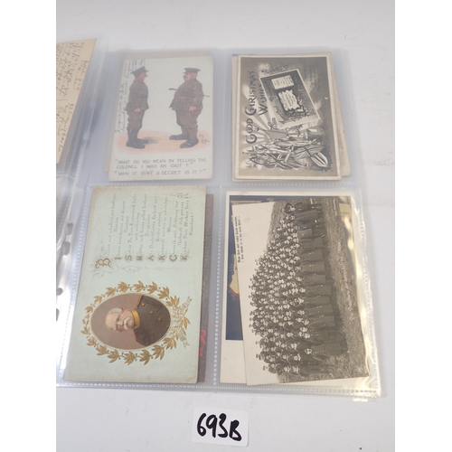 693B - A group of military postcards including Hitler and silks (25)