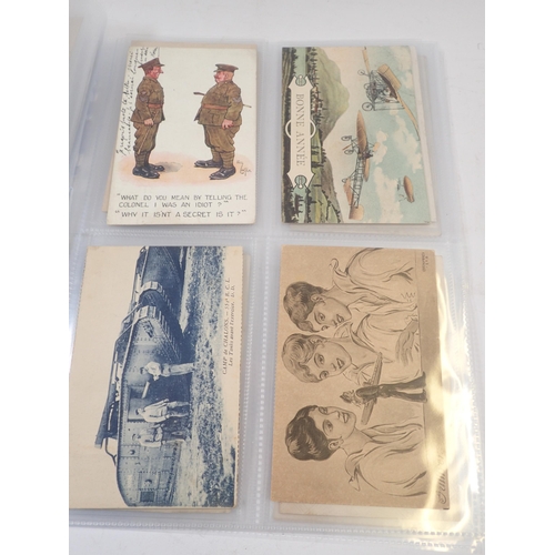 693B - A group of military postcards including Hitler and silks (25)