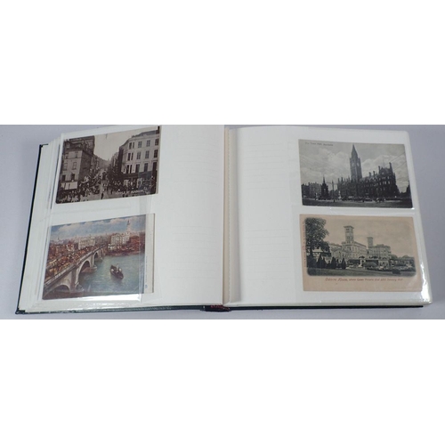 695 - An album of postcards, mixed subjects but mainly topographical, with some early cards, (200)