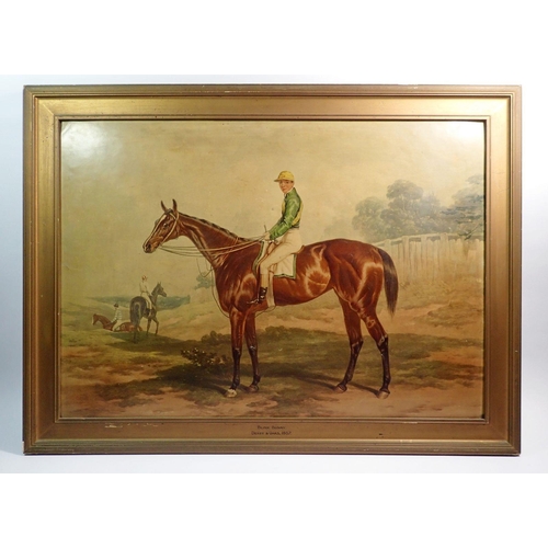 1013 - An engraving of a horse 'The Baron' 38 x 51cm and an oileograph Blinks Bonny, 46 x 65cm