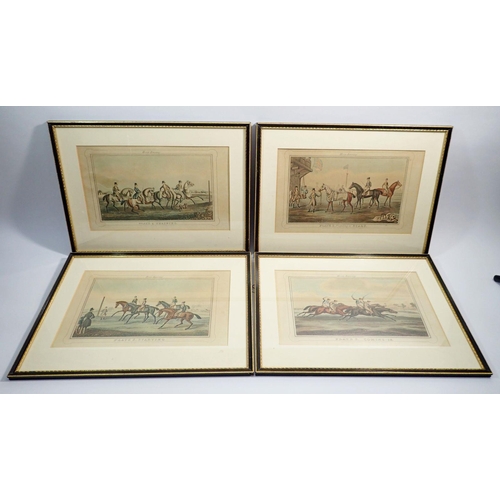 1023 - J L Marks - set of four horse racing prints published 1836, 20.5 x 34cm