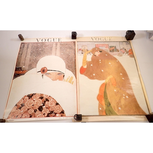 1029 - A collection of Vogue prints circa 1980's - unframed