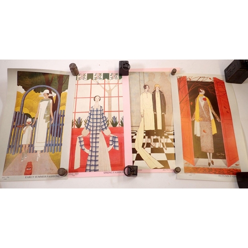 1029 - A collection of Vogue prints circa 1980's - unframed