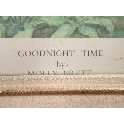 1042 - Molly Brett - 'Goodnight Time' print framed and glazed, 44 x 53cm