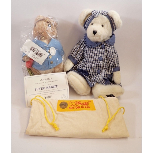 1052 - A Steiff Peter Rabbit with certificate and a Boyd bear Gold Collection 2002