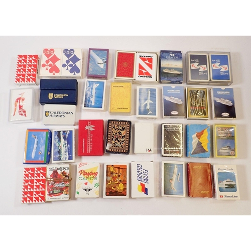 1067 - A quantity of cruise ship and airline playing cards