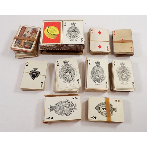 1068 - A collection of De La Rue playing cards and other antique playing cards etc