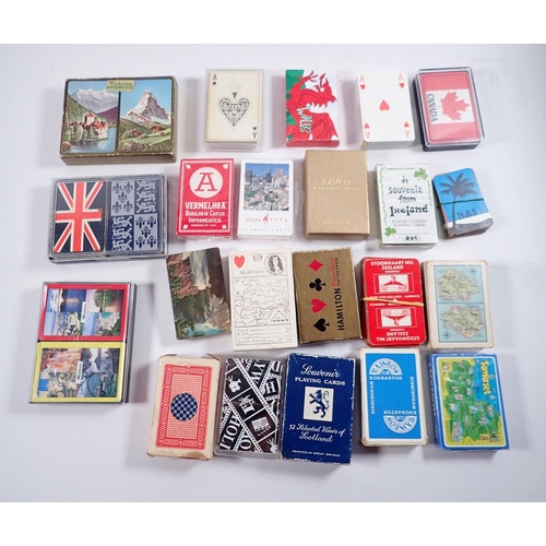 1072 - A box of travel based playing cards