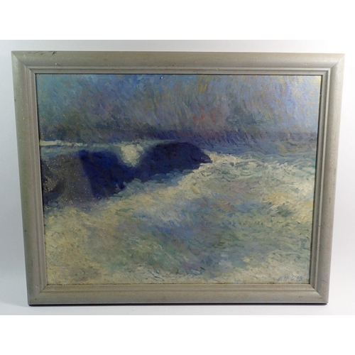 1078 - Ann McCaughey - oil on board 'Cliff Walk Sligo' dated '88, 35 x 45cm