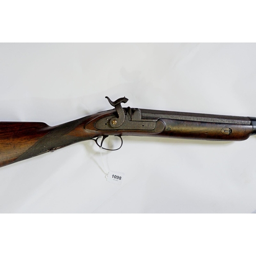 1098 - A late 18th century/early 19th century hunting rifle or elephant gun, 128cm long