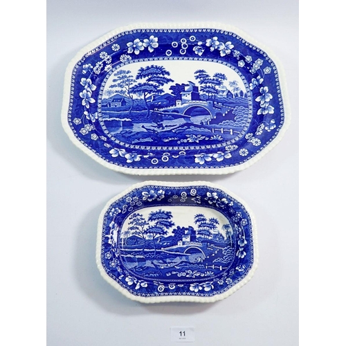11 - A Copeland Spode Tower meat plate, 44cm wide and a dish