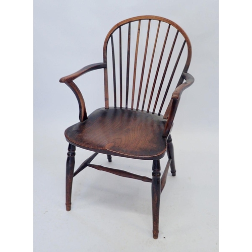 1156 - A late 19th century Windsor stick back chair