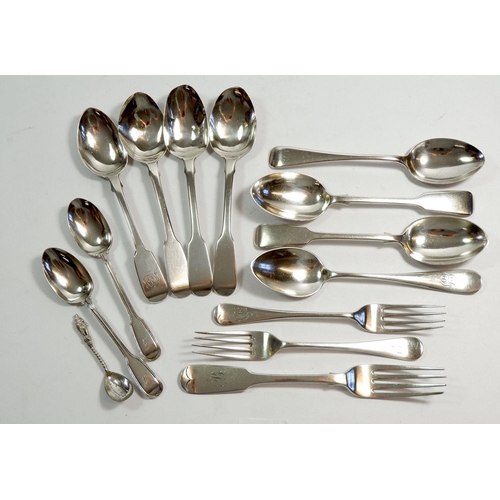 302 - A group of various silver cutlery, 619g