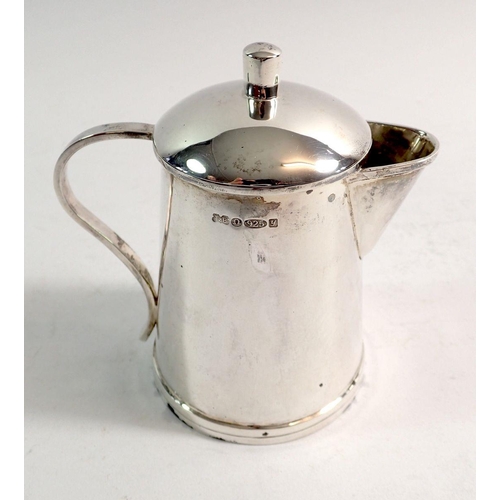 326 - A silver Thistle & Bee covered milk jug, 9.5cm tall, 148.2g, good condition