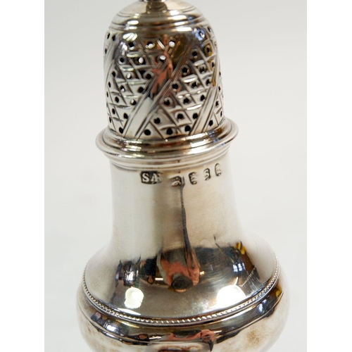 354 - A George III silver sugar caster, London 1793, by Stephen Adams II, 70g, 14cm tall