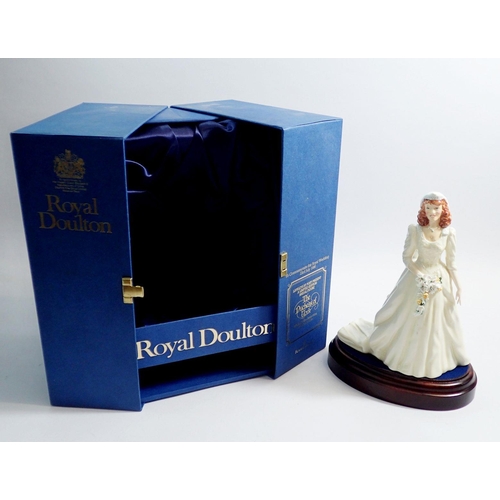 53 - A Royal Doulton bridal figure The Duchess of Windsor, 210/1500 HN3086, boxed with stand