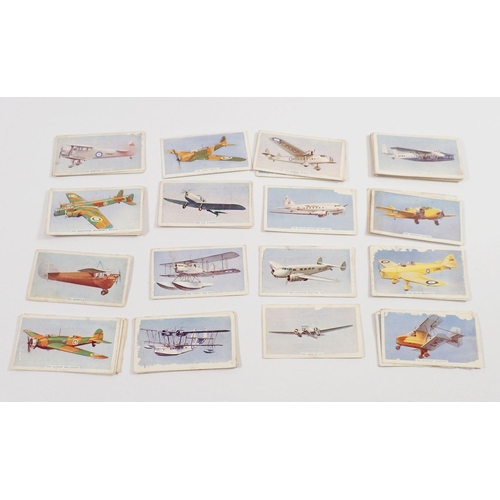 639 - Approx thirty Grey's Aircraft cigarette cards - some stuck together