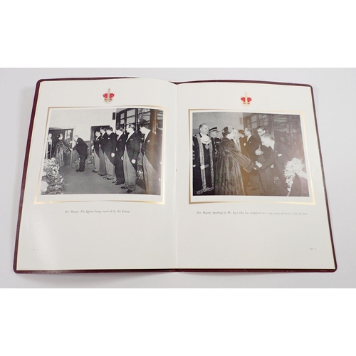 644 - A 1955 endorsed brochure commemorating the visit of Queen Elizabeth II and the Duke of Edinburgh to ... 
