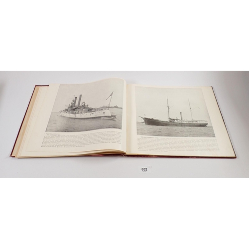 652 - Uncle Sam's Navy - not dated (1900's) folio size book of approx 100 photos of ships/crews/officers d... 