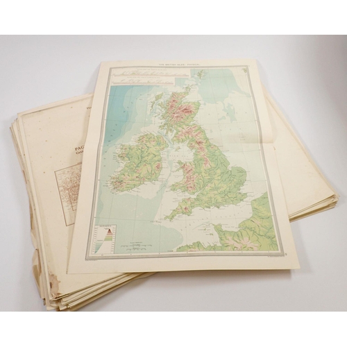 659 - A quantity of loose maps from The Hamsworth Universal Atlas