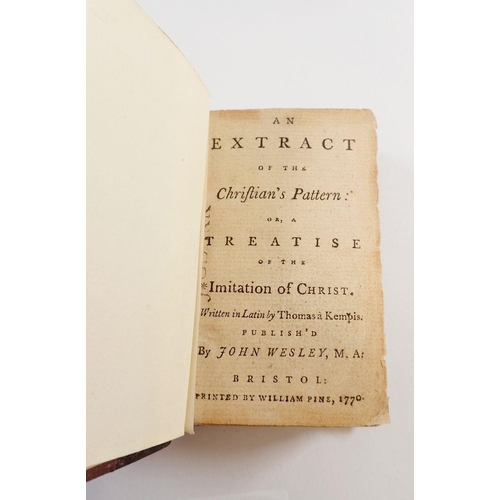 663 - An extract of The Christian's Pattern by Thomas Kempis, published by John Wesley 1770, rebound in gi... 