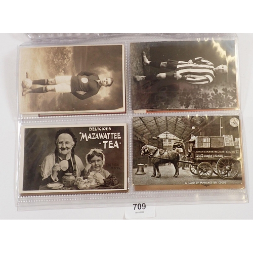 709 - Twenty eight miscellaneous postcards - transport and artist signed