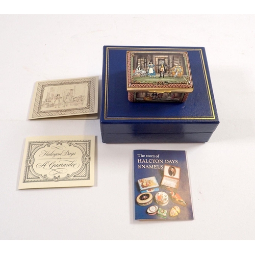 758 - A Halcyon Days opera musical box 'Figaro' 36/750, boxed