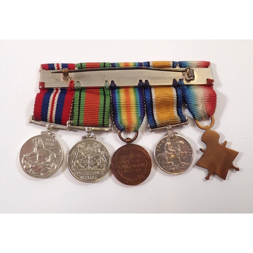 779 - A set of five WWI and WWII miniature medals