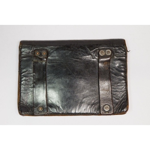 781 - A late 19th century leather belt wallet possibly from a transport official, 18.5cm wide