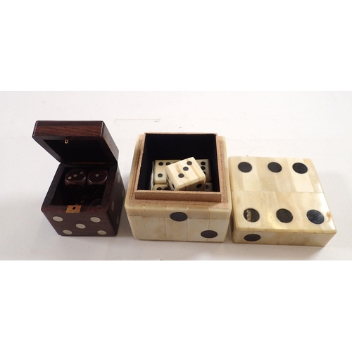 790 - A quantity of dice and dice related items