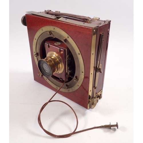 856 - A Thornton Pickard Triple Imperial Extension mahogany plate camera