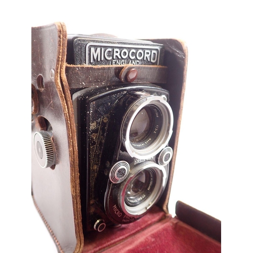 857 - An MPP Microcord camera with Ross Xpress lens in fitted leather case