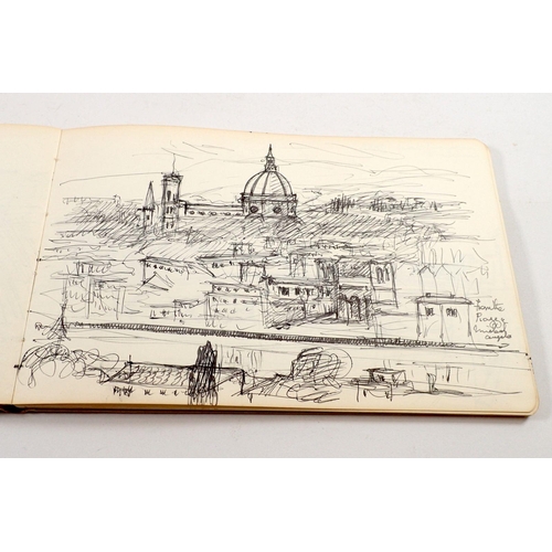 888 - Irene Bache (1901 - 1999) 1967 sketchbook and diary of her journey from Swansea through Italy includ... 