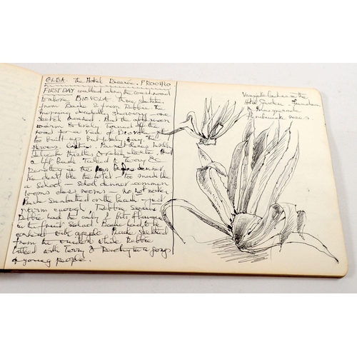 888 - Irene Bache (1901 - 1999) 1967 sketchbook and diary of her journey from Swansea through Italy includ... 