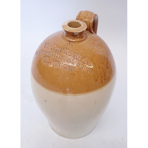 909 - A large stoneware wine flagon for David & Co