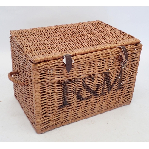 919 - A Fortnum & Mason wicker hamper, 56 x 41cm