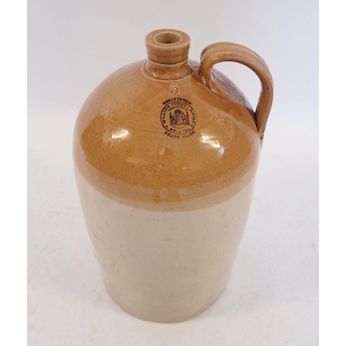 926 - A large stoneware five gallon flagon by William Powell & Sons, 52cm tall